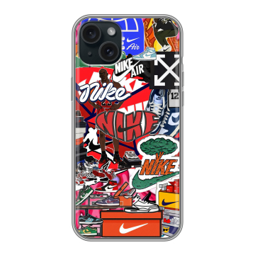Силиконовый чехол на Iphone 15 Plus с принтом Найк Nike яркий Силиконовый чехол на Iphone 15 Plus с принтом Найк Nike яркий