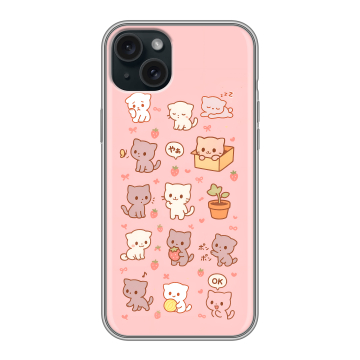 Силиконовый чехол на Iphone 15 Plus с принтом Hello Kitty Хелоу Кити