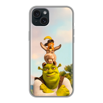 Силиконовый чехол на Iphone 15 Plus с принтом Шрек Shrek Силиконовый чехол на Iphone 15 Plus с принтом Шрек Shrek