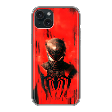 Силиконовый чехол на Iphone 15 Plus с принтом человек паук spiderman Силиконовый чехол на Iphone 15 Plus с принтом человек паук spiderman