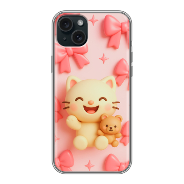 Силиконовый чехол на Iphone 15 Plus с принтом для девочек