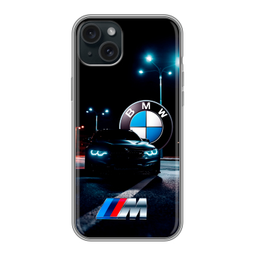 Силиконовый чехол на Iphone 15 Plus с принтом БМВ BMW Силиконовый чехол на Iphone 15 Plus с принтом БМВ BMW
