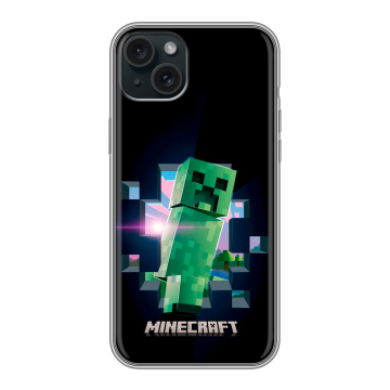 Силиконовый чехол на Iphone 15 Plus с принтом Майнкрафт Minecraft Силиконовый чехол на Iphone 15 Plus с принтом Майнкрафт Minecraft