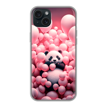 Силиконовый чехол на Iphone 15 Plus с принтом Панда