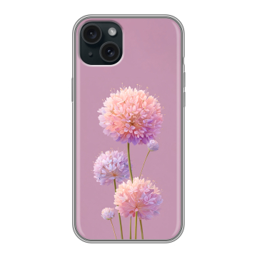 Силиконовый чехол на Iphone 15 Plus с принтом Цветы Силиконовый чехол на Iphone 15 Plus с принтом Цветы