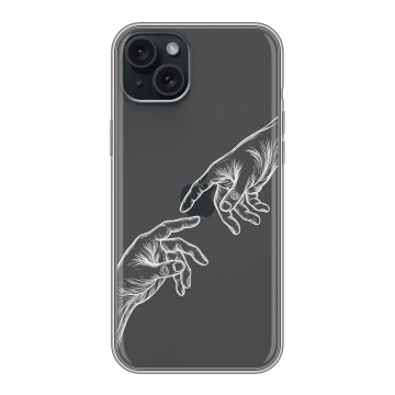 Силиконовый чехол на Iphone 15 Plus с принтом Сотворение мира Силиконовый чехол на Iphone 15 Plus с принтом Сотворение мира