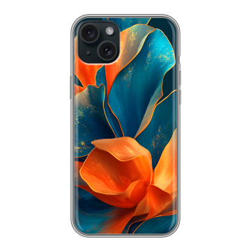 Силиконовый чехол на Iphone 15 Plus с принтом Цветы Силиконовый чехол на Iphone 15 Plus с принтом Цветы