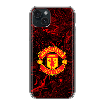 Силиконовый чехол на Iphone 15 Plus с принтом Manchester United Силиконовый чехол на Iphone 15 Plus с принтом Manchester United