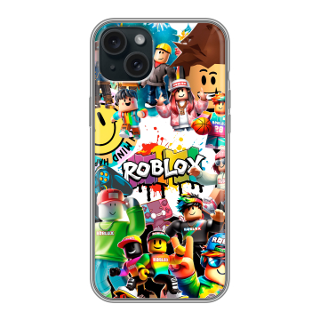 Силиконовый чехол на Iphone 15 Plus с принтом Roblox Роблокс Силиконовый чехол на Iphone 15 Plus с принтом Roblox Роблокс