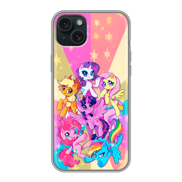 Силиконовый чехол на Iphone 15 Plus с принтом My little pony Дружба чудо Силиконовый чехол на Iphone 15 Plus с принтом My little pony Дружба чудо