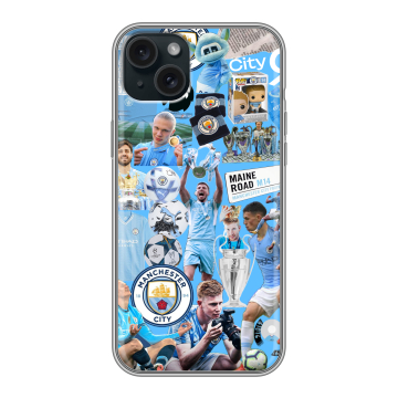 Силиконовый чехол на Iphone 15 Plus с принтом Man City Манчестер Сити Силиконовый чехол на Iphone 15 Plus с принтом Man City Манчестер Сити