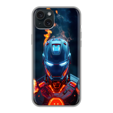 Силиконовый чехол на Iphone 15 Plus с принтом IronMan Железный человек