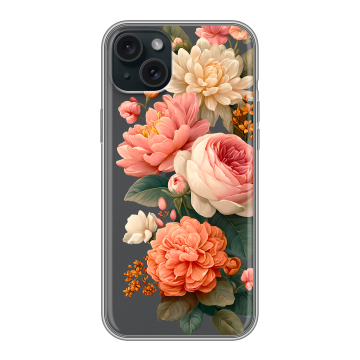 Силиконовый чехол на Iphone 15 Plus с принтом цветы Силиконовый чехол на Iphone 15 Plus с принтом цветы