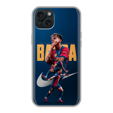 Силиконовый чехол на Iphone 15 Plus с принтом Барселона Barca Yamal Силиконовый чехол на Iphone 15 Plus с принтом Барселона Barca Yamal