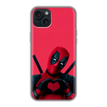 Силиконовый чехол на Iphone 15 Plus с принтом Дедпул Deadpool