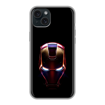 Силиконовый чехол на Iphone 15 Plus с принтом IronMan Железный человек