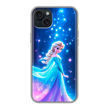 Силиконовый чехол на Iphone 15 Plus с принтом Холодное сердце Frozen Силиконовый чехол на Iphone 15 Plus с принтом Холодное сердце Frozen