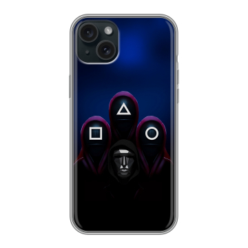 Силиконовый чехол на Iphone 15 Plus с принтом Игра Кальмара Силиконовый чехол на Iphone 15 Plus с принтом Игра Кальмара