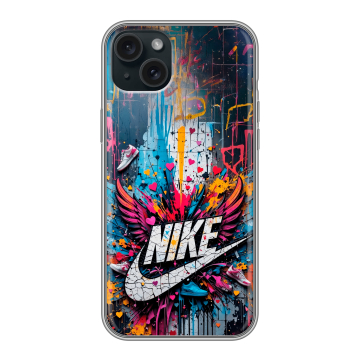 Силиконовый чехол на Iphone 15 Plus с принтом Nike Найк