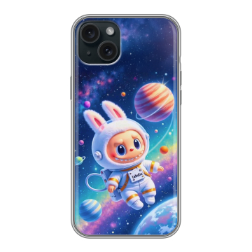 Силиконовый чехол на Iphone 15 Plus с принтом Labubu Лабубу
