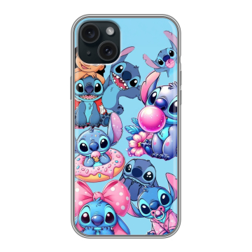 Силиконовый чехол на Iphone 15 Plus с принтом Лило и Стич Силиконовый чехол на Iphone 15 Plus с принтом Лило и Стич