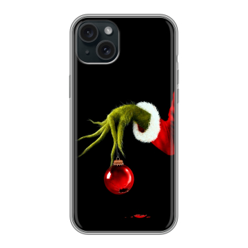 Силиконовый чехол на Iphone 15 Plus с принтом Новый год Гринч Силиконовый чехол на Iphone 15 Plus с принтом Новый год Гринч