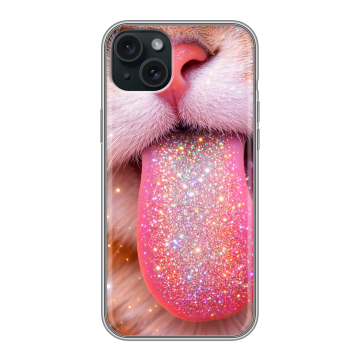 Силиконовый чехол на Iphone 15 Plus с принтом для девочек