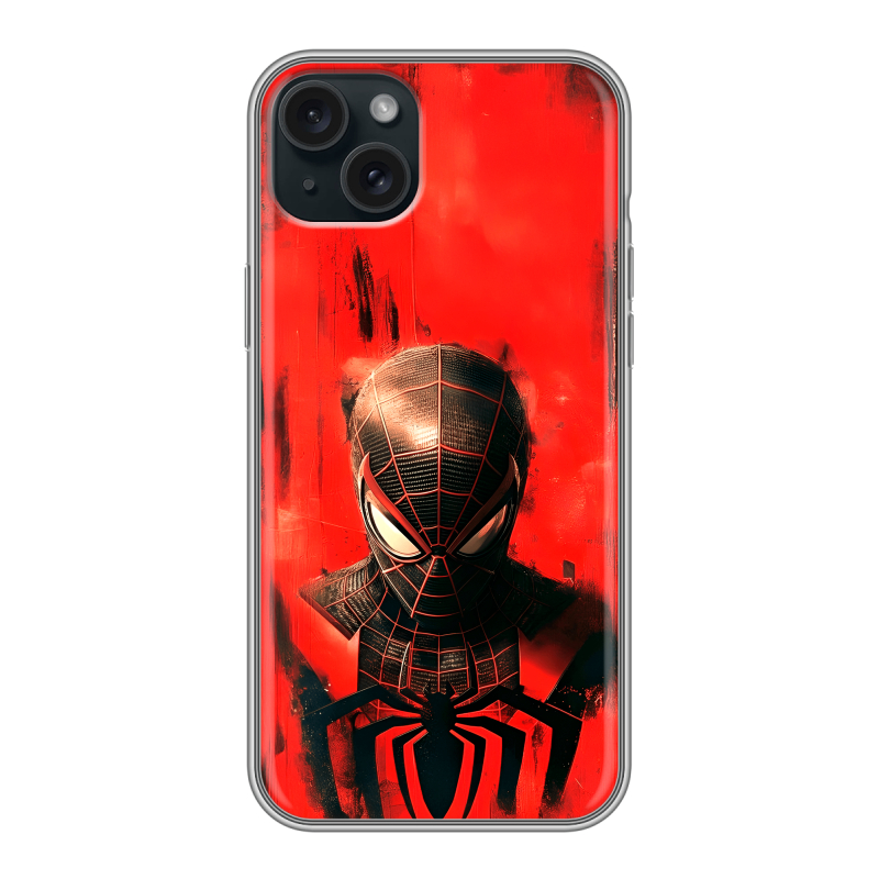 Силиконовый чехол на Iphone 15 Plus с принтом человек паук spiderman Силиконовый чехол на Iphone 15 Plus с принтом человек паук spiderman
