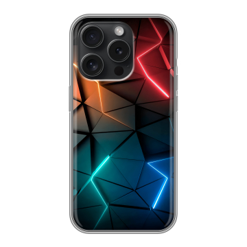Силиконовый чехол на Iphone 15 Pro с принтом Абстракция неон