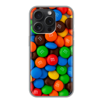 Силиконовый чехол на Iphone 15 Pro с принтом Конфеты