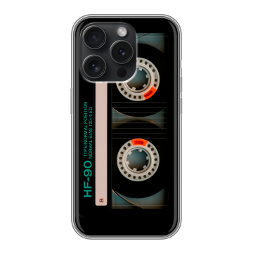 Силиконовый чехол на Iphone 15 Pro с принтом Кассета Силиконовый чехол на Iphone 15 Pro с принтом Кассета