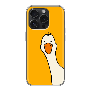 Силиконовый чехол на Iphone 15 Pro с принтом Утка Силиконовый чехол на Iphone 15 Pro с принтом Утка