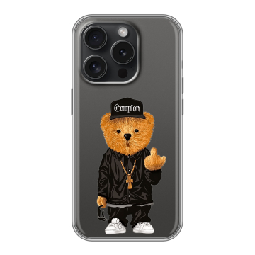 Силиконовый чехол на Iphone 15 Pro с принтом Мишка Силиконовый чехол на Iphone 15 Pro с принтом Мишка
