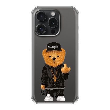 Силиконовый чехол на Iphone 15 Pro с принтом Плюшевый медведь Силиконовый чехол на Iphone 15 Pro с принтом Плюшевый медведь