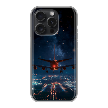 Силиконовый чехол на Iphone 15 Pro с принтом самолет Силиконовый чехол на Iphone 15 Pro с принтом самолет