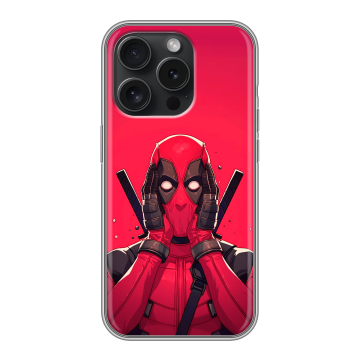 Силиконовый чехол на Iphone 15 Pro с принтом Дедпул Deadpool Силиконовый чехол на Iphone 15 Pro с принтом Дедпул Deadpool