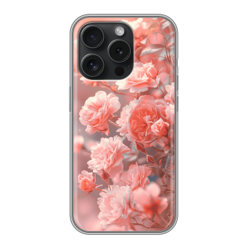 Силиконовый чехол на Iphone 15 Pro с принтом Розы цветы Силиконовый чехол на Iphone 15 Pro с принтом Розы цветы
