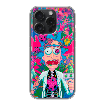 Силиконовый чехол на Iphone 15 Pro с принтом Рик и Морти Rick Morty Силиконовый чехол на Iphone 15 Pro с принтом Рик и Морти Rick Morty