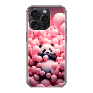 Силиконовый чехол на Iphone 15 Pro с принтом Панда Силиконовый чехол на Iphone 15 Pro с принтом Панда