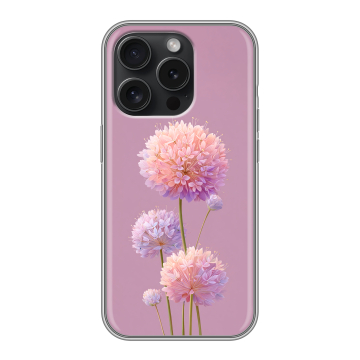 Силиконовый чехол на Iphone 15 Pro с принтом Цветы