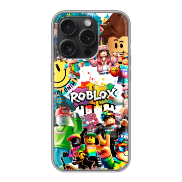 Силиконовый чехол на Iphone 15 Pro с принтом Roblox Роблокс Силиконовый чехол на Iphone 15 Pro с принтом Roblox Роблокс