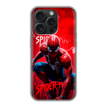 Силиконовый чехол на Iphone 15 Pro с принтом Spiderman Человек паук Силиконовый чехол на Iphone 15 Pro с принтом Spiderman Человек паук