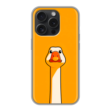 Силиконовый чехол на Iphone 15 Pro с принтом Смешная утка