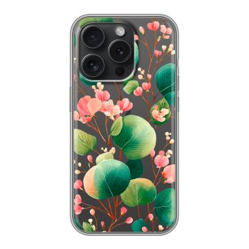 Силиконовый чехол на Iphone 15 Pro с принтом женский