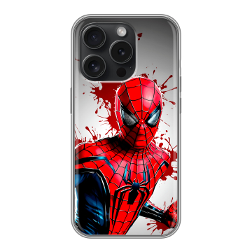 Силиконовый чехол на Iphone 15 Pro с принтом Spiderman Человек паук Силиконовый чехол на Iphone 15 Pro с принтом Spiderman Человек паук