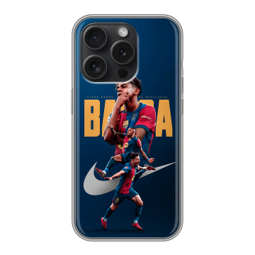 Силиконовый чехол на Iphone 15 Pro с принтом Барселона Barca Yamal Силиконовый чехол на Iphone 15 Pro с принтом Барселона Barca Yamal
