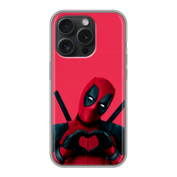 Силиконовый чехол на Iphone 15 Pro с принтом Дедпул Deadpool Силиконовый чехол на Iphone 15 Pro с принтом Дедпул Deadpool