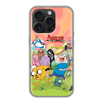 Силиконовый чехол на Iphone 15 Pro с принтом Adventure time Время приключений
