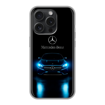 Силиконовый чехол на Iphone 15 Pro с принтом Mercedes Мерседес Силиконовый чехол на Iphone 15 Pro с принтом Mercedes Мерседес