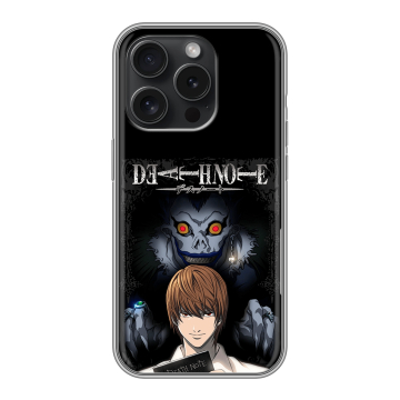 Силиконовый чехол на Iphone 15 Pro с принтом Death note Тетрадь смерти